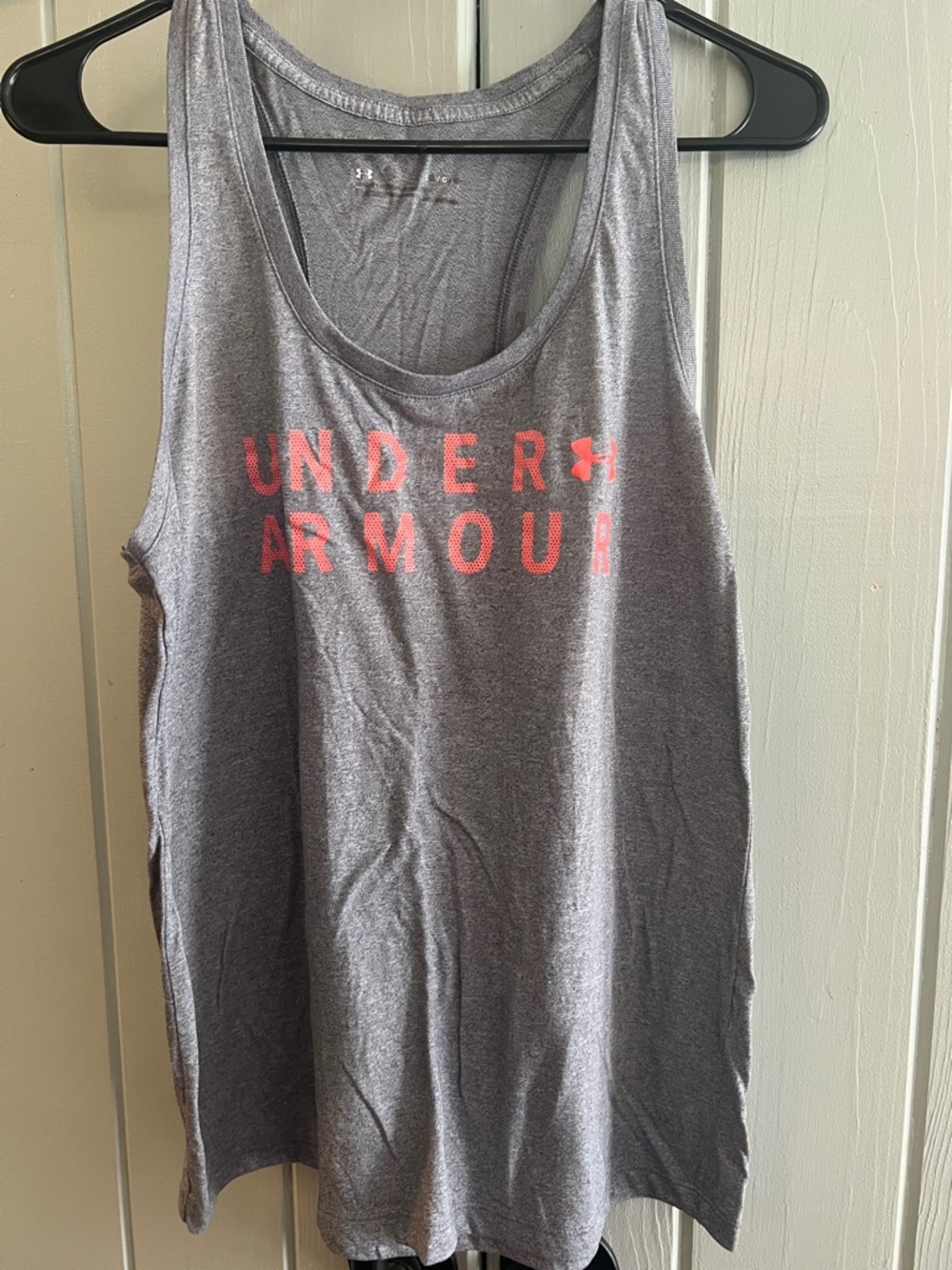 Under Armour Gray Tank Top with Pink Logo